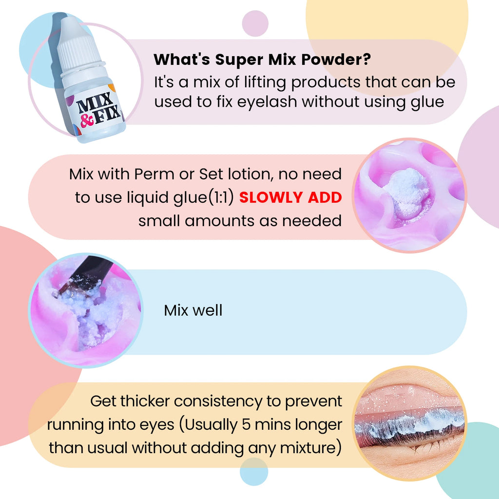 PERMANIA New Super Mix Styling Powder Innovative 5g Glueless Eyelash Brow Lifting Safety Lash Lifting Powder Beauty Health Tools