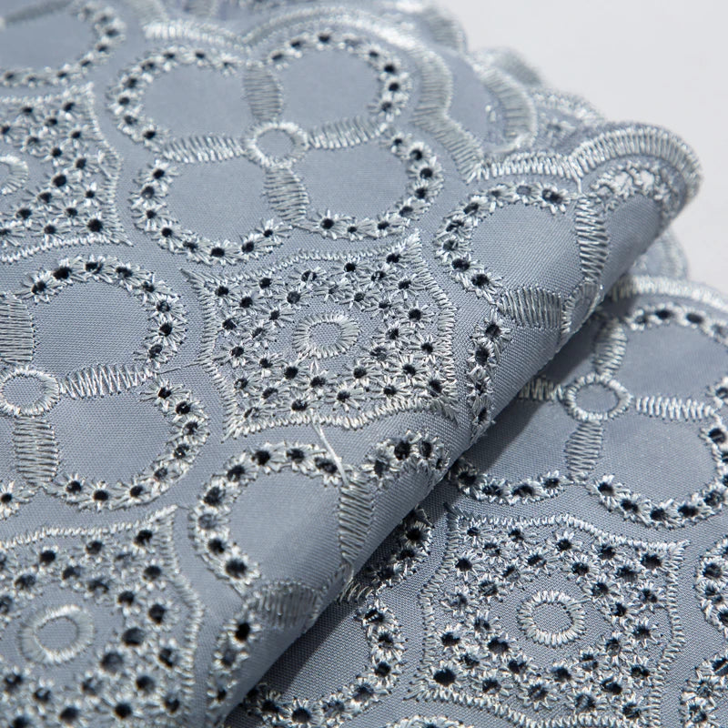 Smooth African Cotton Lace Fabric 5 Yards 2025 Swiss Voile High Quality Nigerian Cotton Lace Fabric For Sew Diy Men Cloth F3808