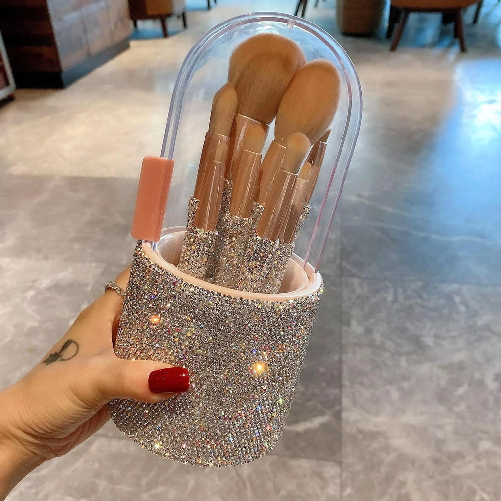 8 Piece Makeup Brush Set Synthetic Bristle Powder Concealer Eye Shadow Cosmetic Brushes Tools Kit