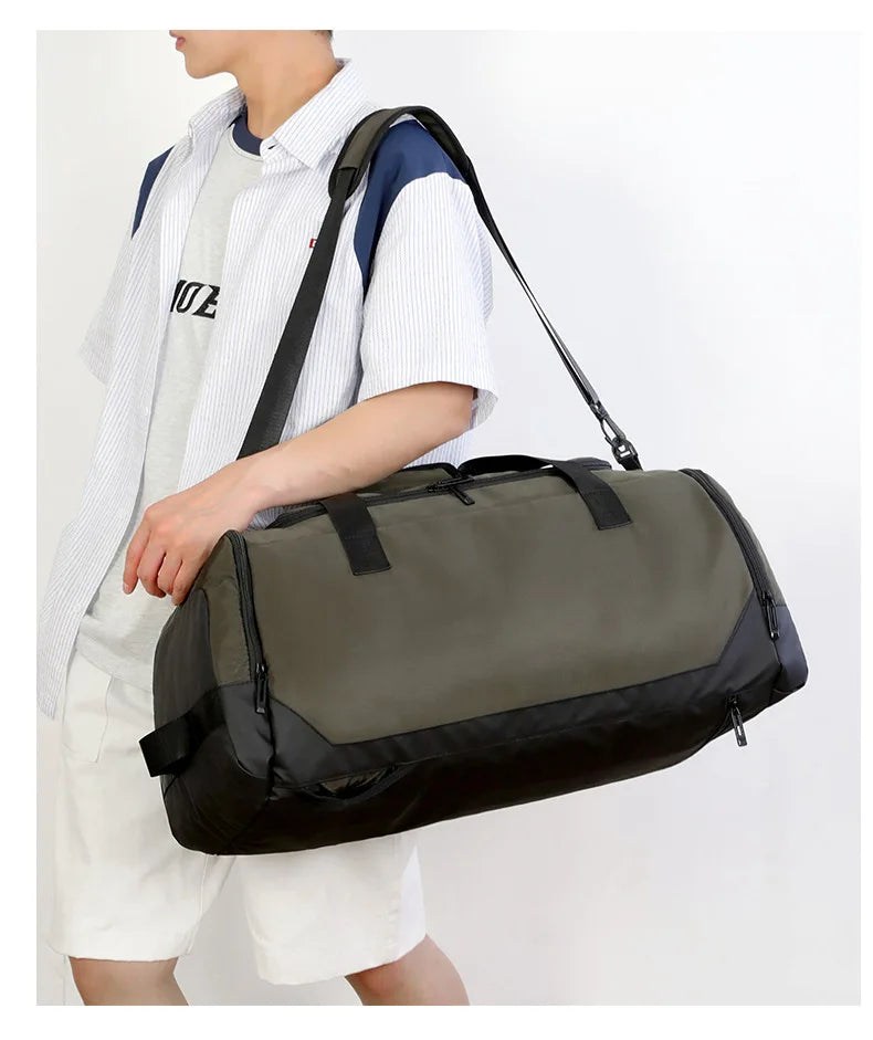 Large capacity travel bag with printed logo name boxing sports storage bag gym bag personalized pattern