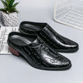 Men's Shoes High Quality Leather Casual Slippers Men Baotou Slippers Classic Slip-On Loafers Casual Leather Shoes Zapatos Hombre