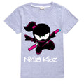 Ninja Kidz Baby Kids Summer Cotton Short-Sleeved T-shirts Children Sweatshirt Cartoon Teenager Tops Boys Girls Tees Clothing