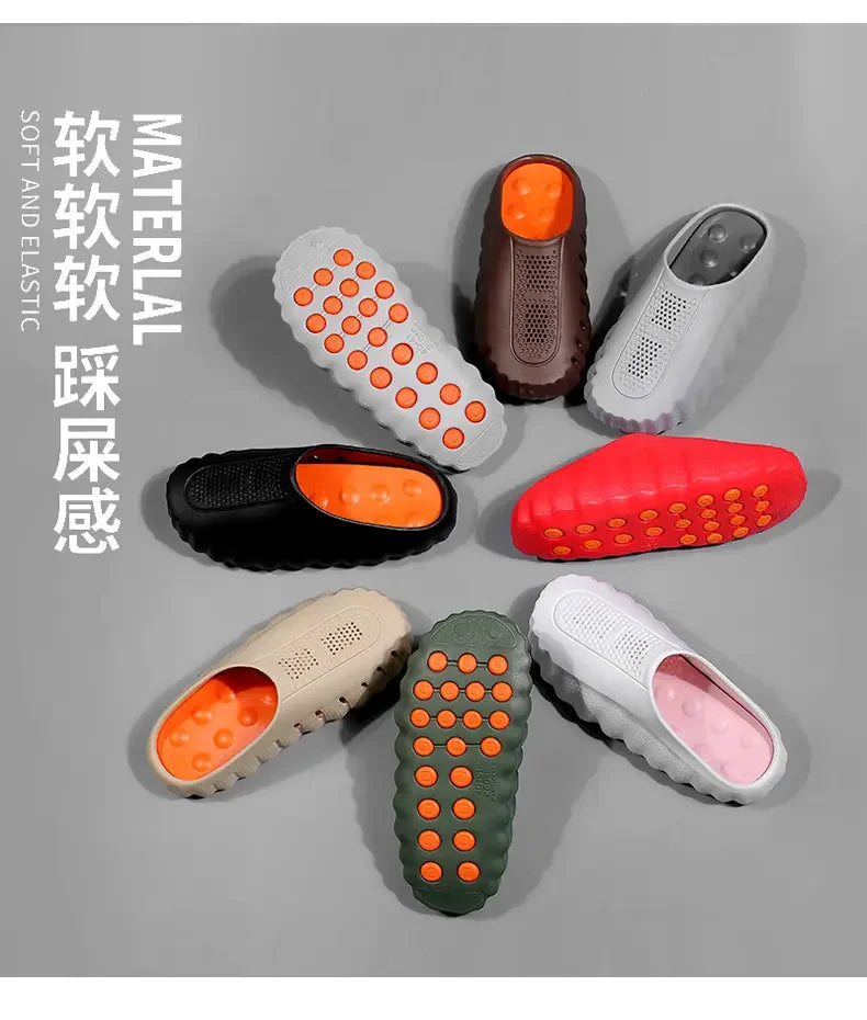 Men's and women's EVA lightweight toe massage slippers 2026 outdoor new casual sports slippers couple's fashionable beach shoes