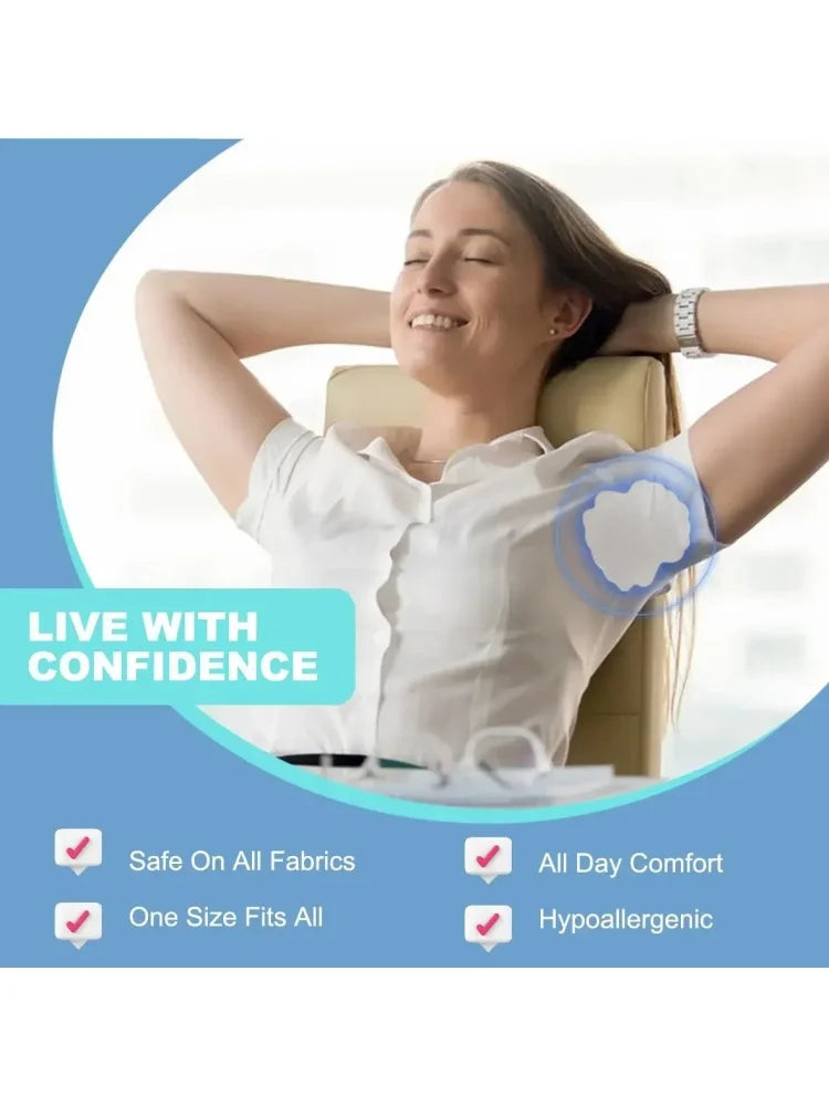 Underarm Sweat Pads Armpit Sweat Pads for Women and Men Premium Sweat Shield Fight Hyperhidrosis Disposable Underarm Pads