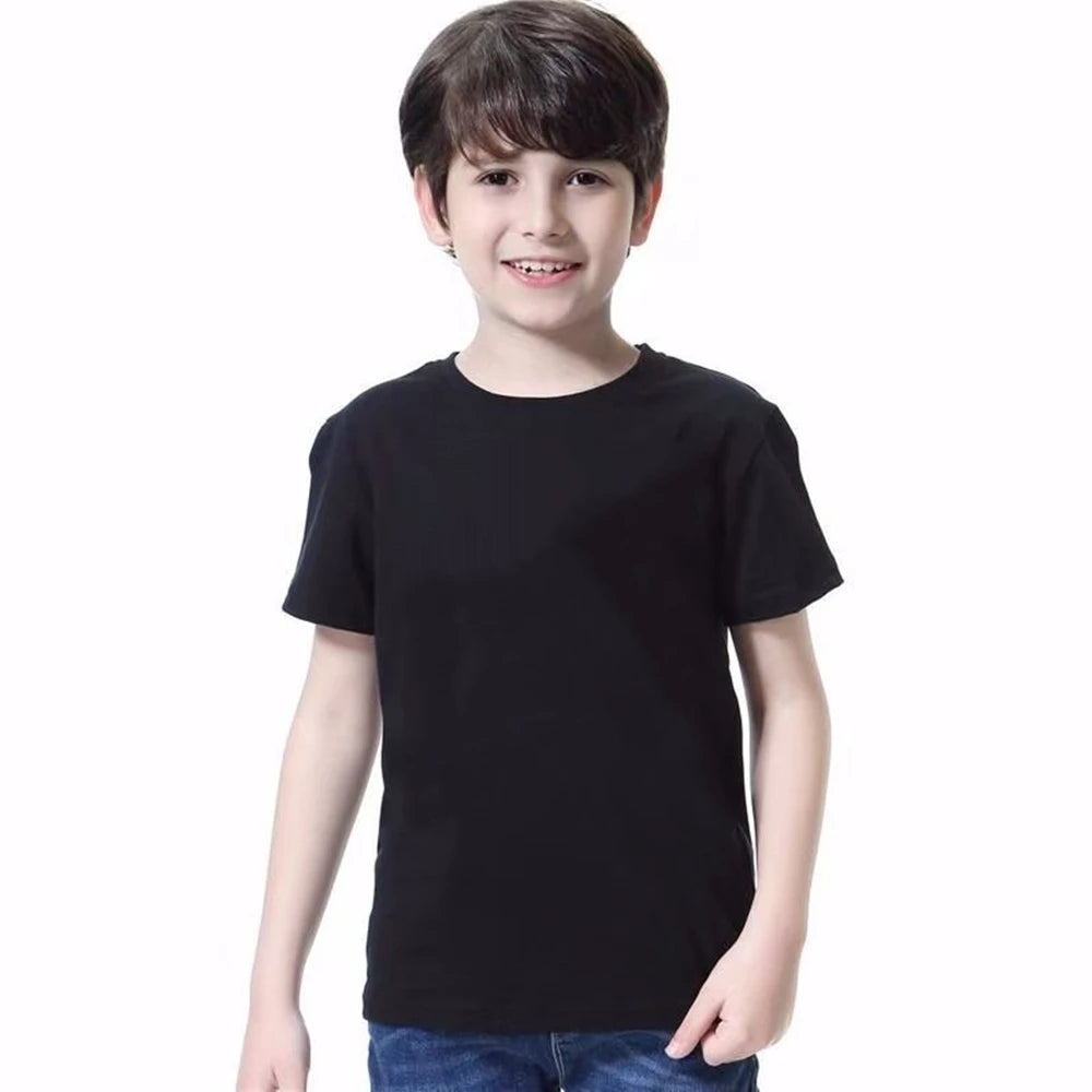 Kids Summer Boy Girl Round Neck T-shirt+Shorts Short-sleeved Toddler 3-12Y black Casual Sports Set Fashion Letter brand print