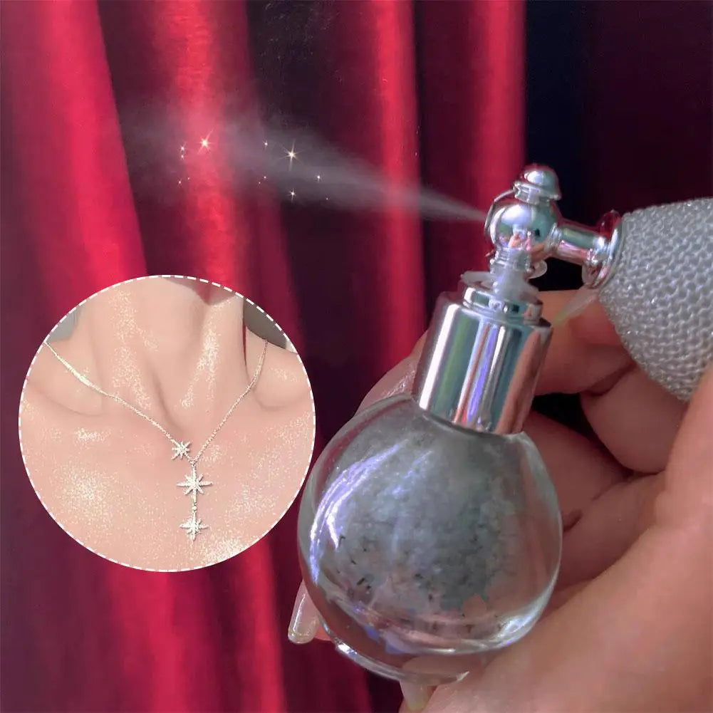 1PC Brightening Glitter Powder Spray For Arms Legs Back Hair Face Highlight Sparkle Powder Makeup Fairy Powder Women Cosmetics
