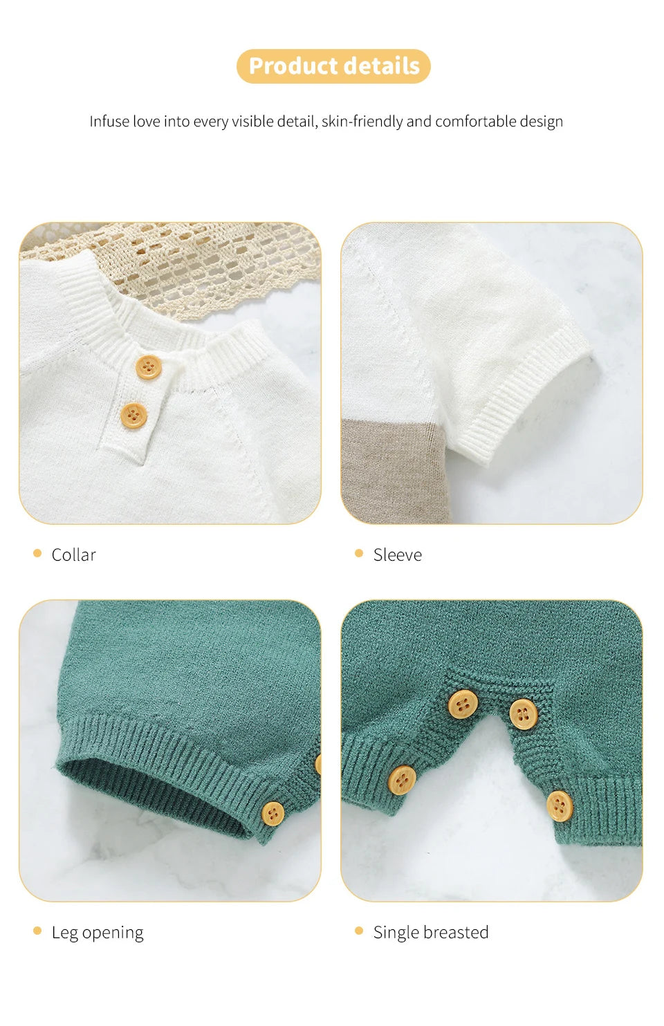 Summer Infant Baby Boys Rompers Short Sleeves Knitting Newborn Casual Outwear Jumpsuits Clothes Toddler Children Playsuits 0-18m