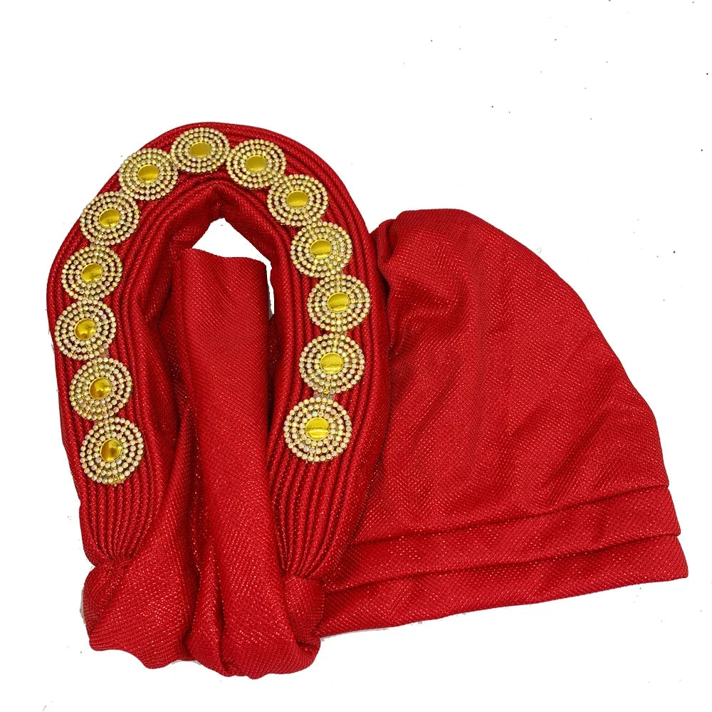Nigeria Wedding Geles Party Headpiece Turbante Mujer Fashion African Auto Gele Headtie Women's Head Wraps