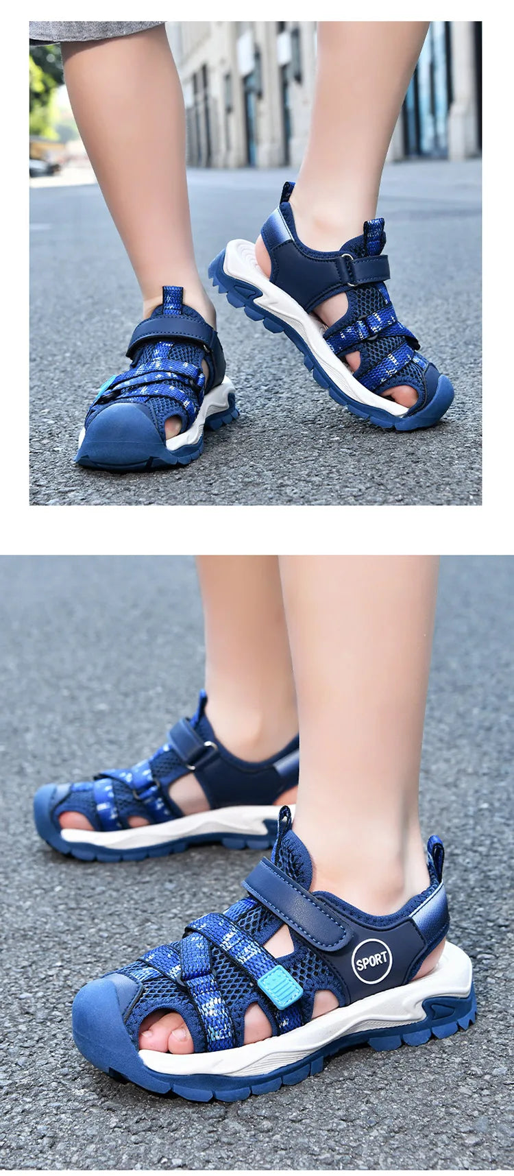Summer Breathable Sport Sandals for Boys Casual Outdoor Beach Shoe Comfortable Soft Sole Kids Fashion Non-slip Walking Sandalias