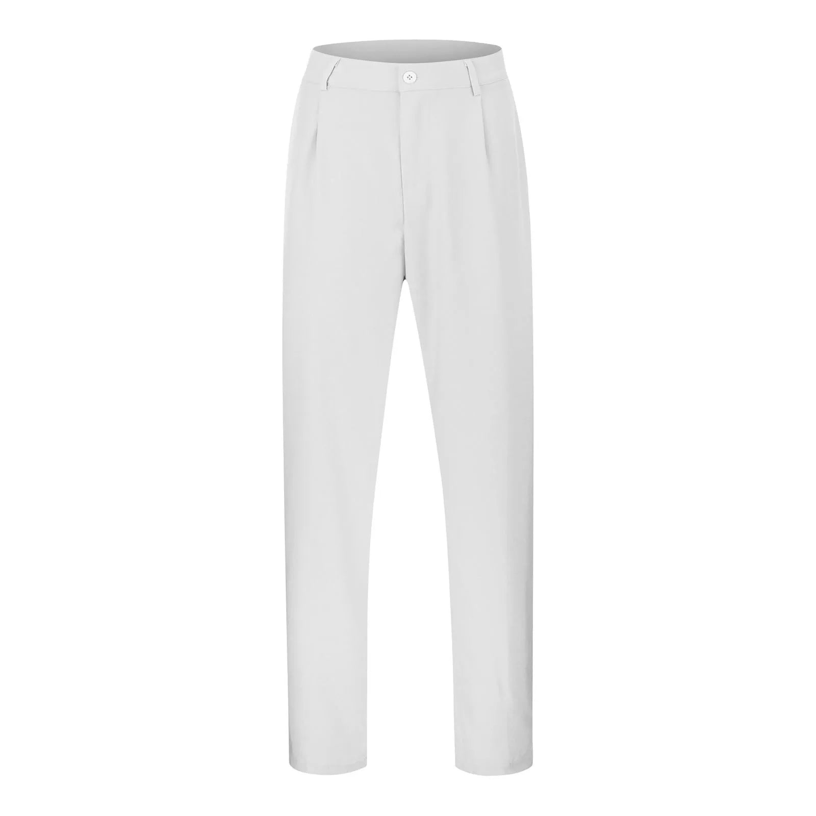 Men's Suit Trousers Fashionable Straight Leg Breathable Casual Pants Pure Color Pocket Trousers Daily Wear Comfortable Fit