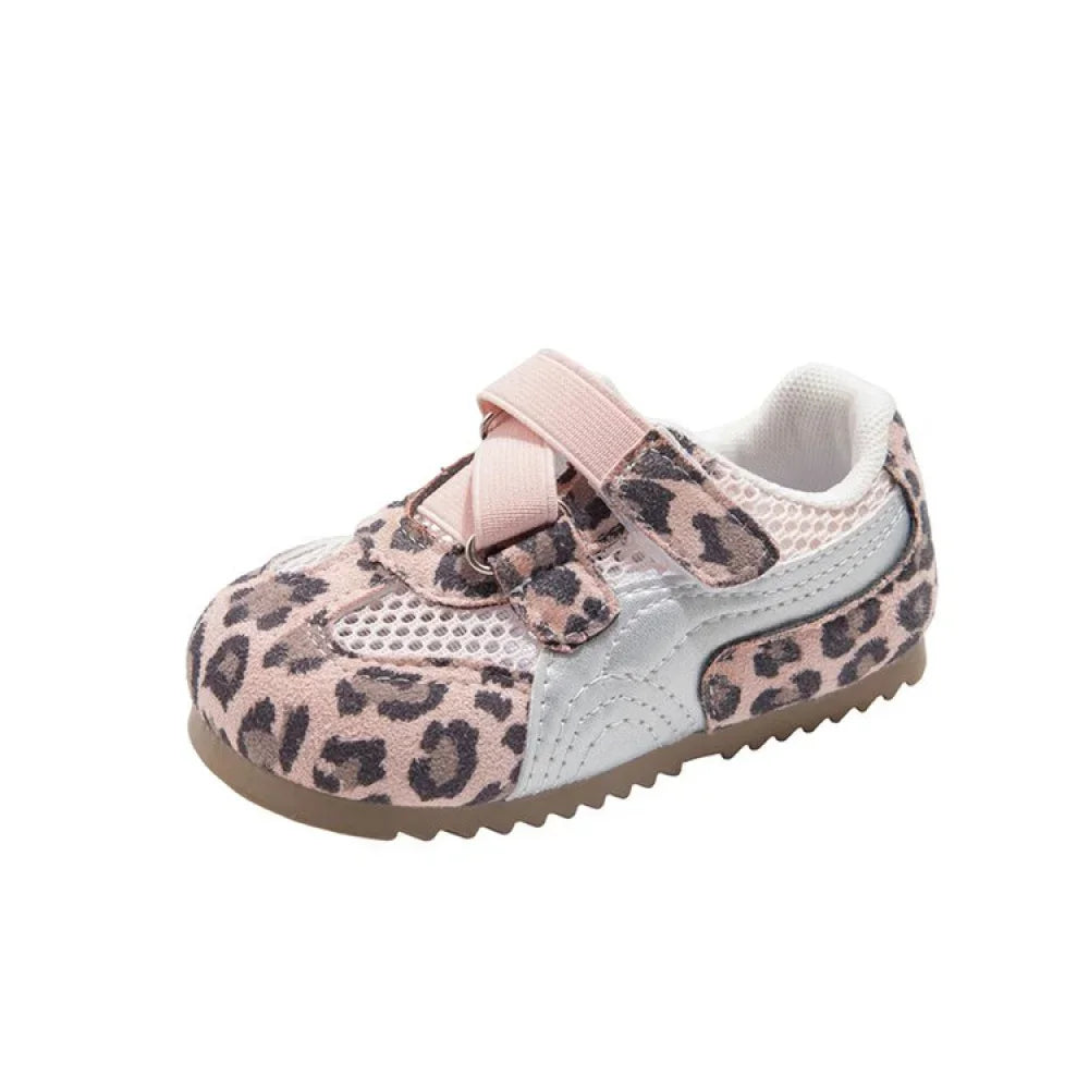Kid's Sneakers Summer Sport Shoes For Children Mesh Breathable Leopard Boy's Girl's Running Footwear Anti-slippery Ergonomics
