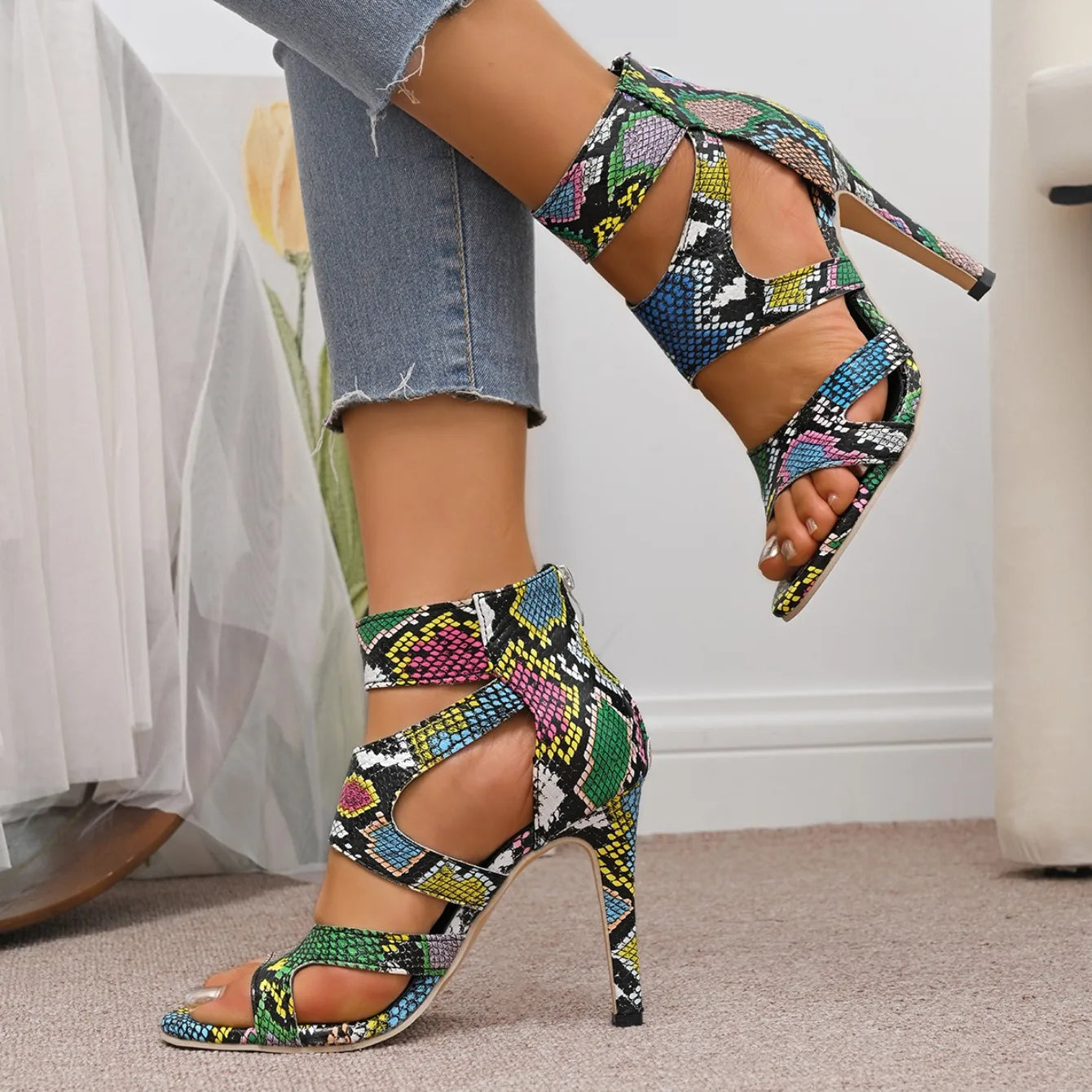 Women High Heels Sandals 2025 New Summer Stilettos Ankle Buckle Strap Sandals Ladies Casual Pumps Sexy Wedding Shoes Bride