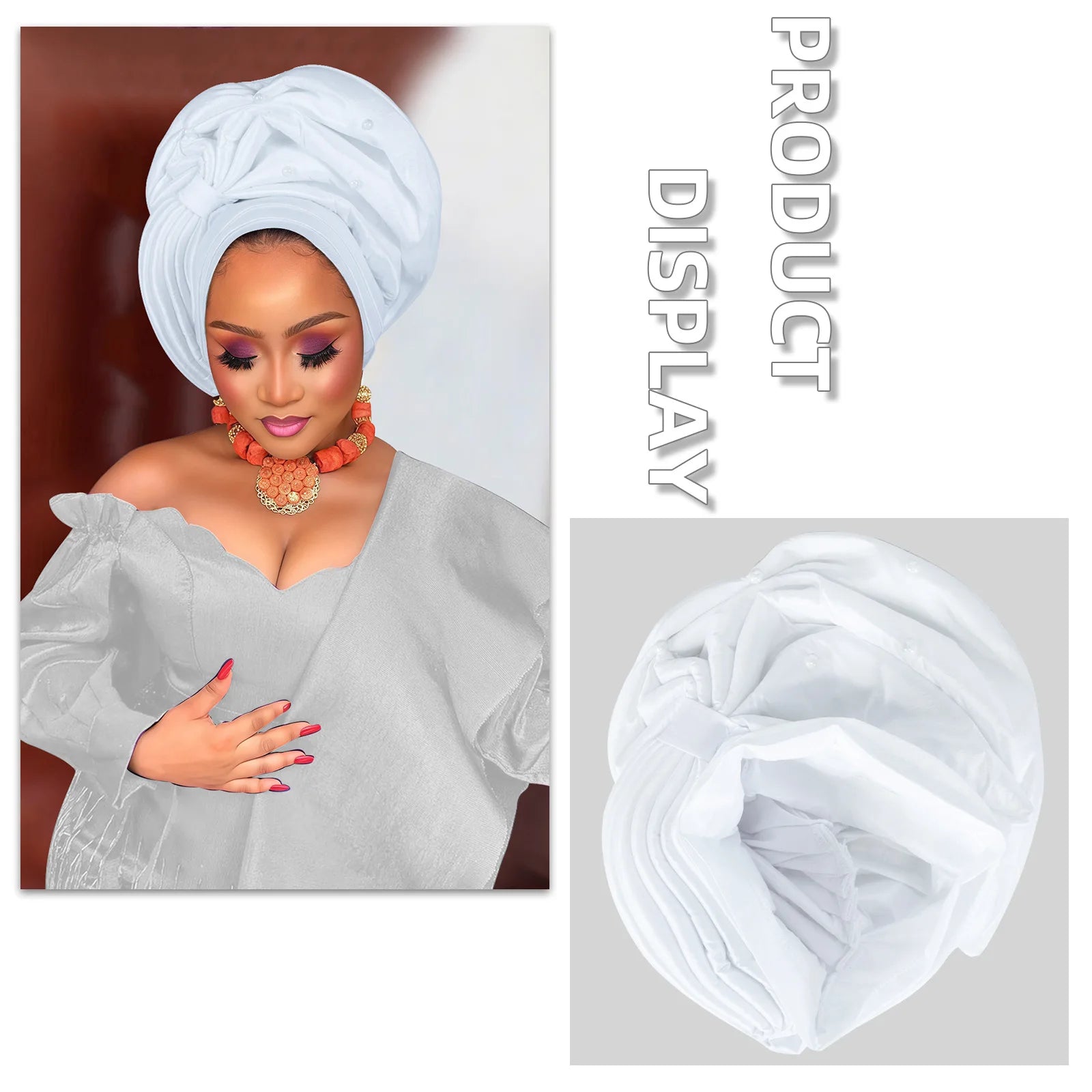 New Luxury Shiny Turban Cap for Women African Auto Gele Headties Nigeria Wedding Party Geles Hijab Bonnet Hat Head Wrap Headgear