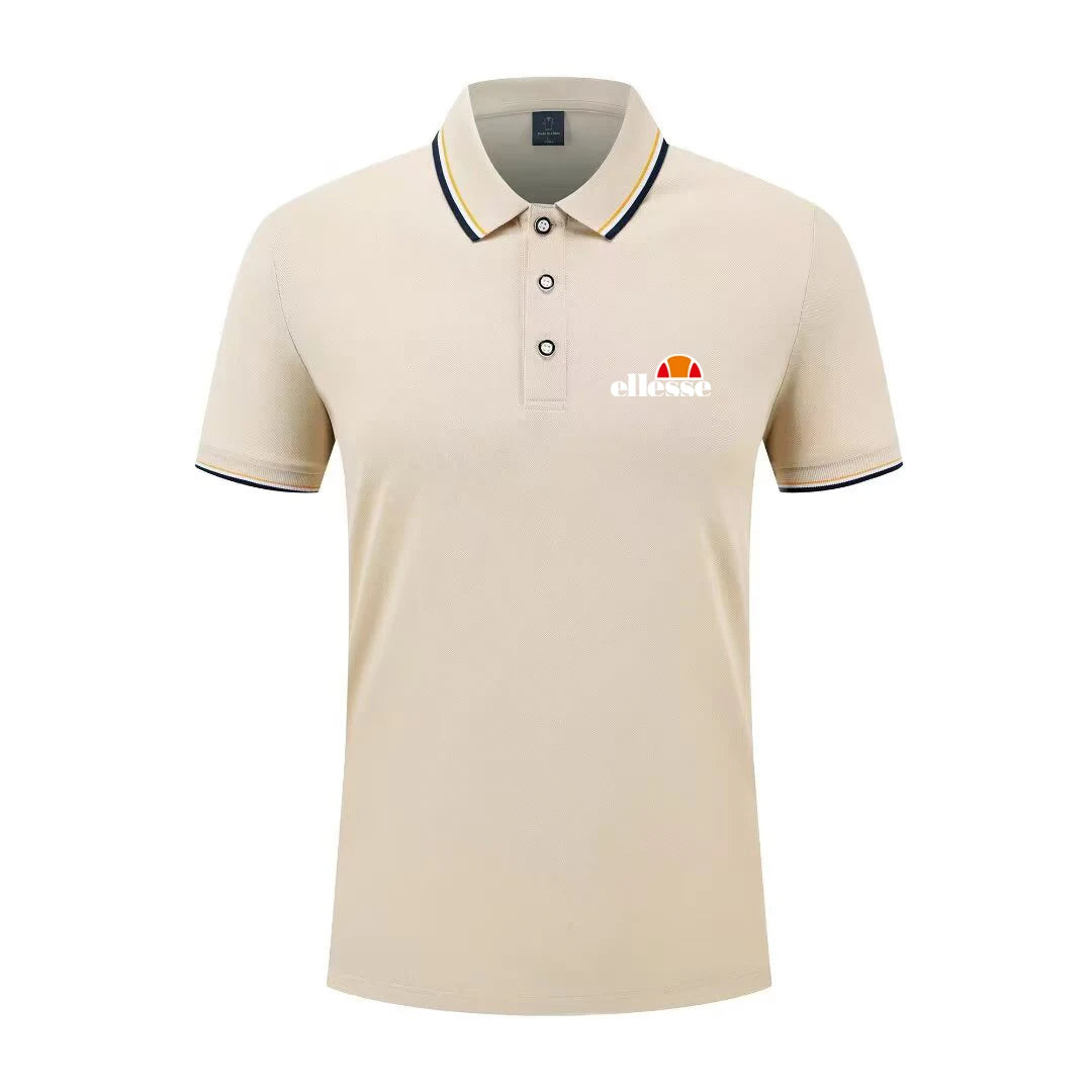 Golf men's collar knitted polo shirt, business casual men's short sleeved summer new clothing