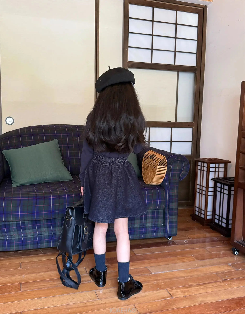 Teen Girl Clothes Waist Shell Button Denim Skirt and Top Kids Versatile Casual Outfits Children Costumes Vintage Girls Elastic