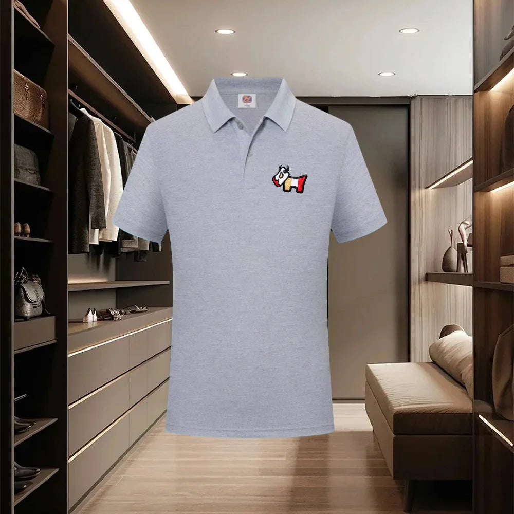 Men's collar polo shirt, casual business fashion, slim fit polo shirt, new summer 2026 collection