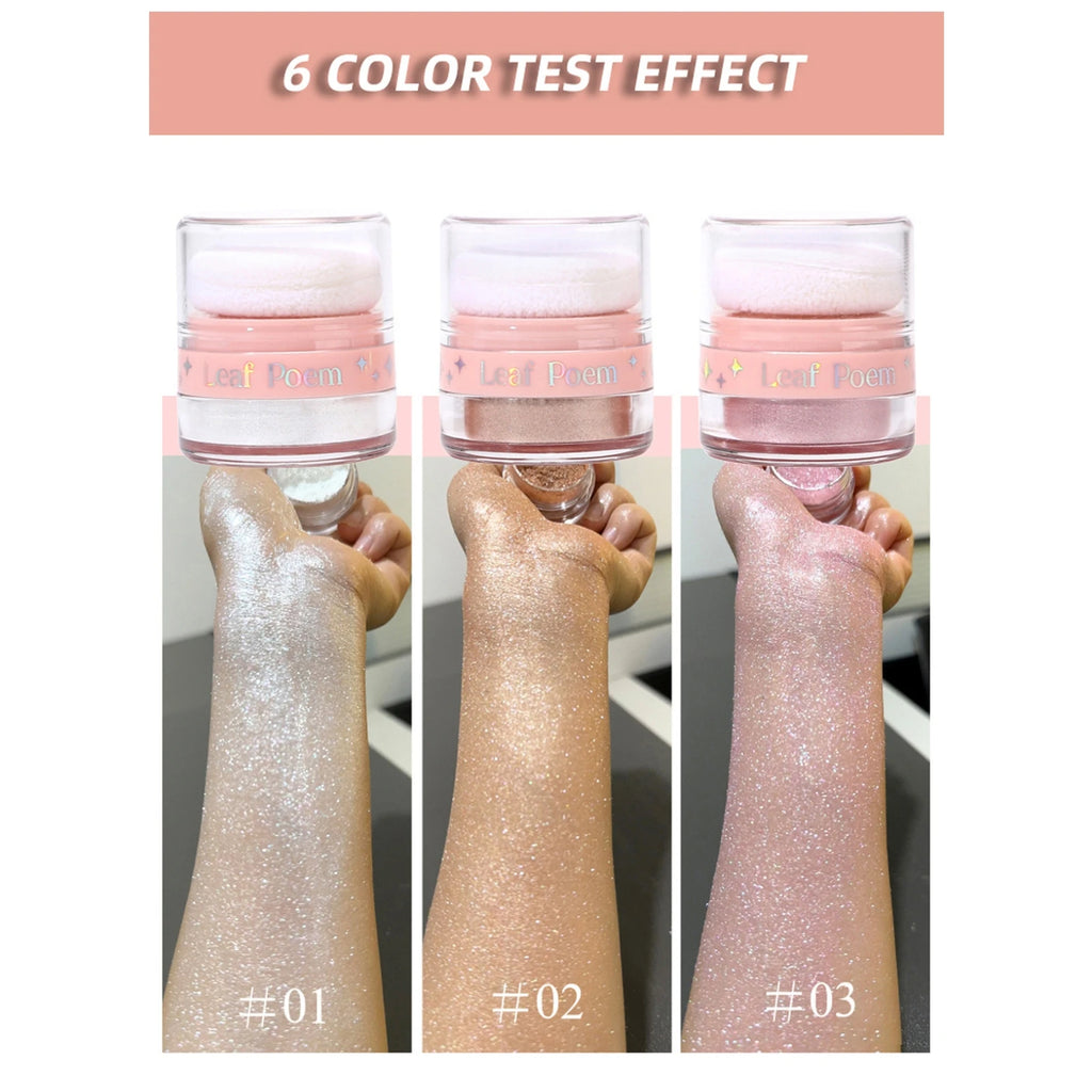 1PC Pearlescent Glitter, Fine Powder, Suitable for Hair/body/face, Highlight Powder, Blush Powder, Suitable for Music Festival