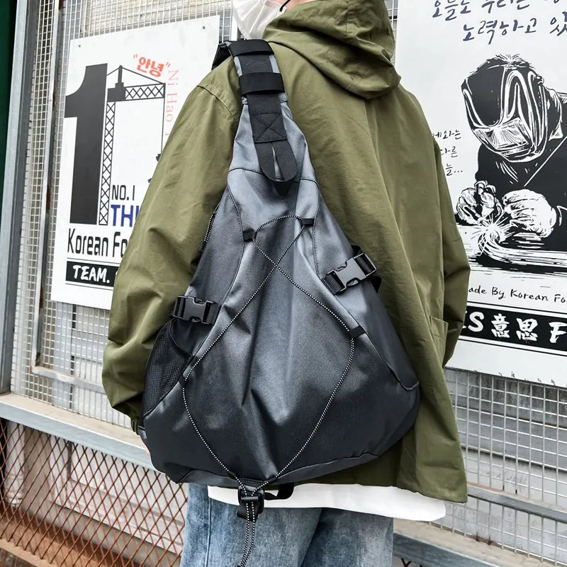 Large Capacity Storage Crossbody Bags for Men High Quality Nylon Chest Bag Hip Hop Shoulder Bag Male Fashion Big Backpacks