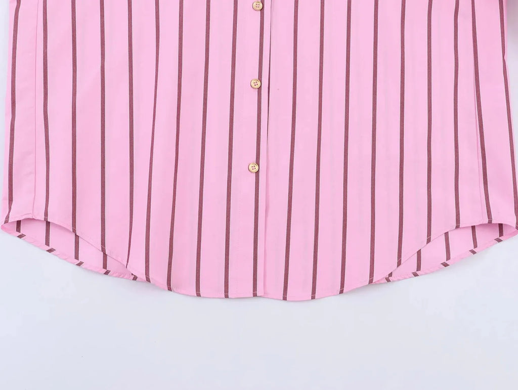 Women Blouses Tops Spring New Fashion Color Blocking Elegant Women's Shirts Tops Chic Street Single-breasted Tops