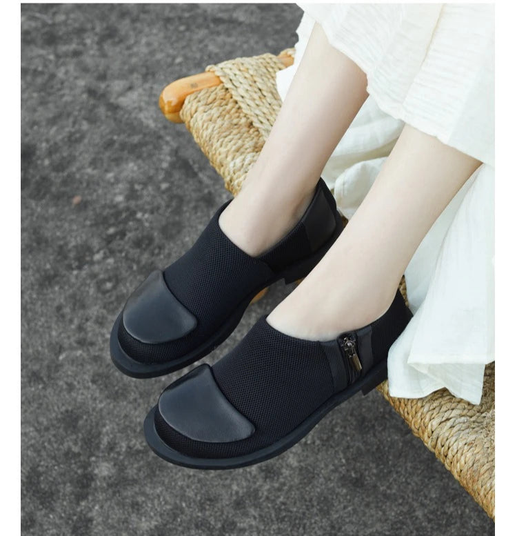 Women's Loafers 2026 New Style Genuine Leather Single Shoes for Women, Low Heel, Breathable, Luxurious Sneakers Women Shoes