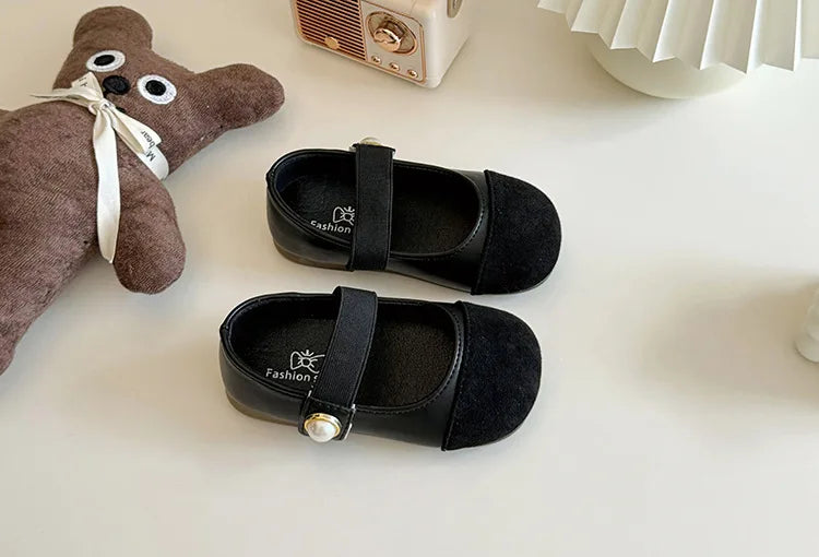 Girl Leather Shoes 2025 Autumn New Brand Girl Shoes French Princess Shoe Elegant Mary Jane Shoe Soft Sole Party Dresses for Girl