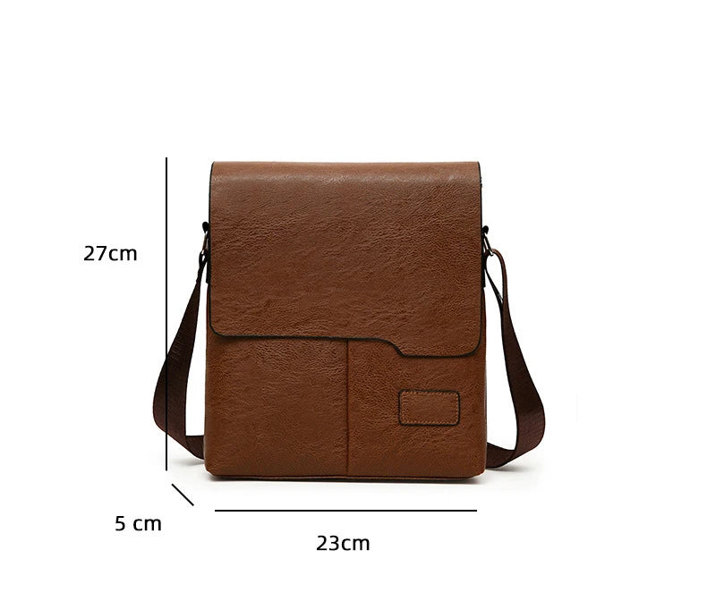 Newest Man Messenger Bag Men Pu Leather Shoulder Bags Business Crossbody Casual Bag Vintage Handbag Free Shipping