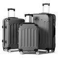 3-Piece Luggage Set Travel Lightweight Suitcases with Rolling Wheels, TSA lock & Hardside Corner, Family Travel Luggages Sets