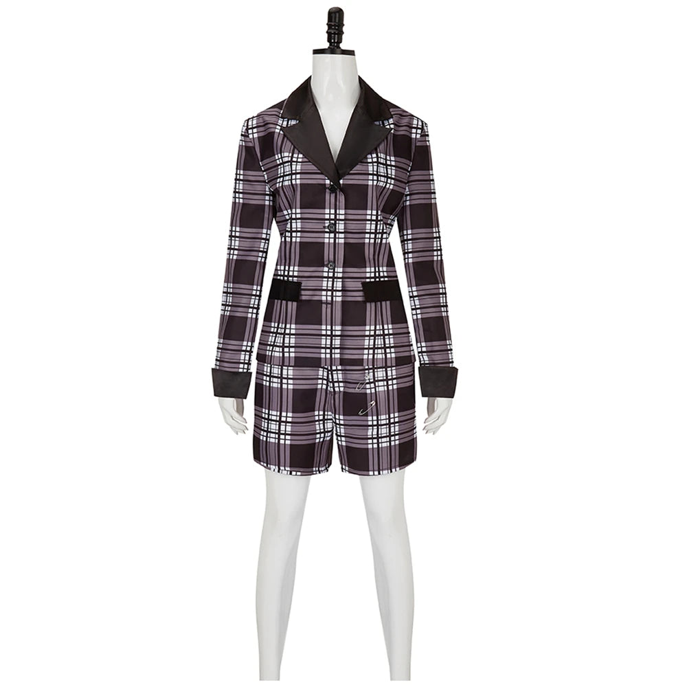 Movie Cher Horowitz Dion Dress Suit School Uniform College Jacket Skirt Woman Outfits Halloween Cosplay Costume