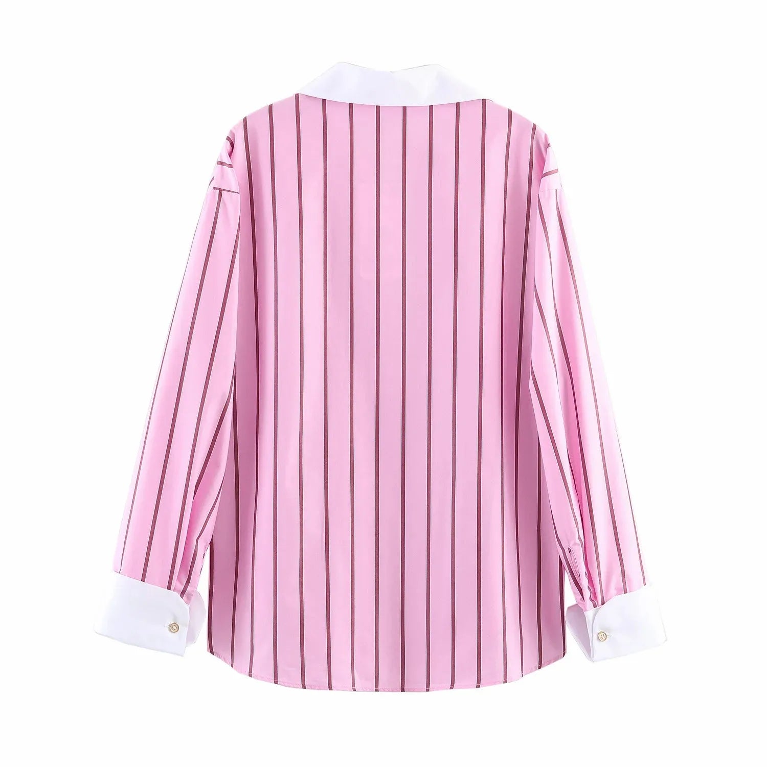 Women Blouses Tops Spring New Fashion Color Blocking Elegant Women's Shirts Tops Chic Street Single-breasted Tops