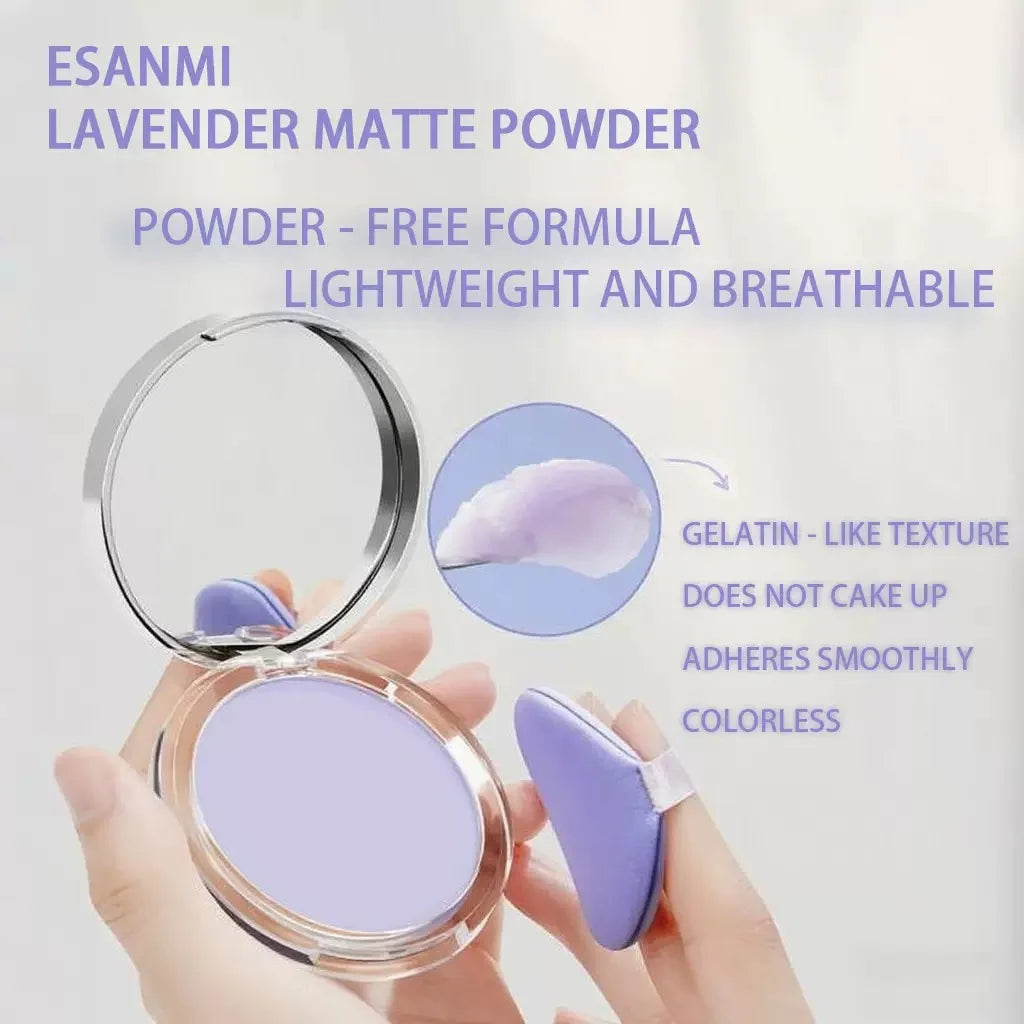 1PC Violet Cream To Powder Skin-friendly Skin Natural Face Long Lasting Oil-controlling Contouring Powder Cosmetics
