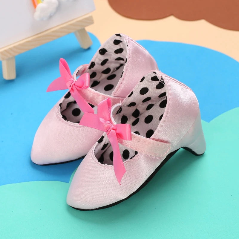 2026 New Infant Newborn Baby Girl High Heels Shoes Princess Bow First Birthday Party Shoes Photo Props Shoes 10CM / 10.5CM