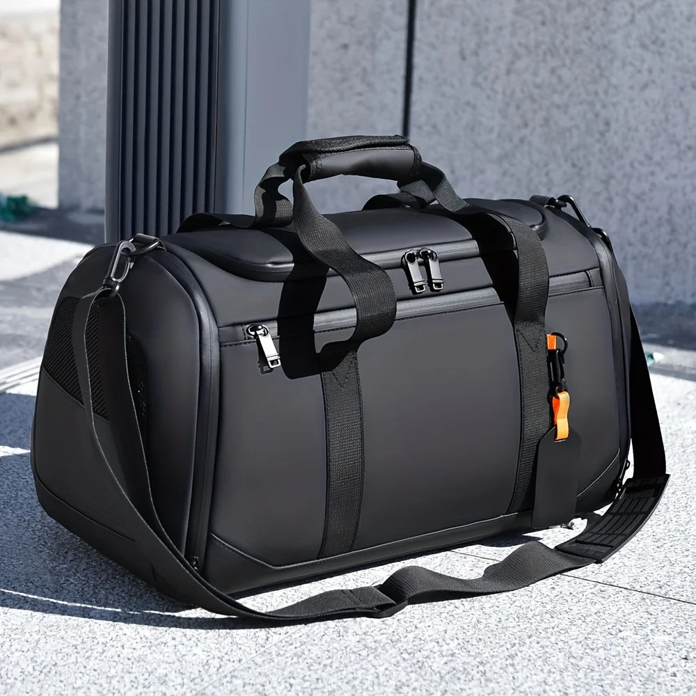 Large Capacity Carry on Travel Bag for Men Spacious Sports Gym Bag with Multiple Compartments Weekend Overnight Duffel Bag