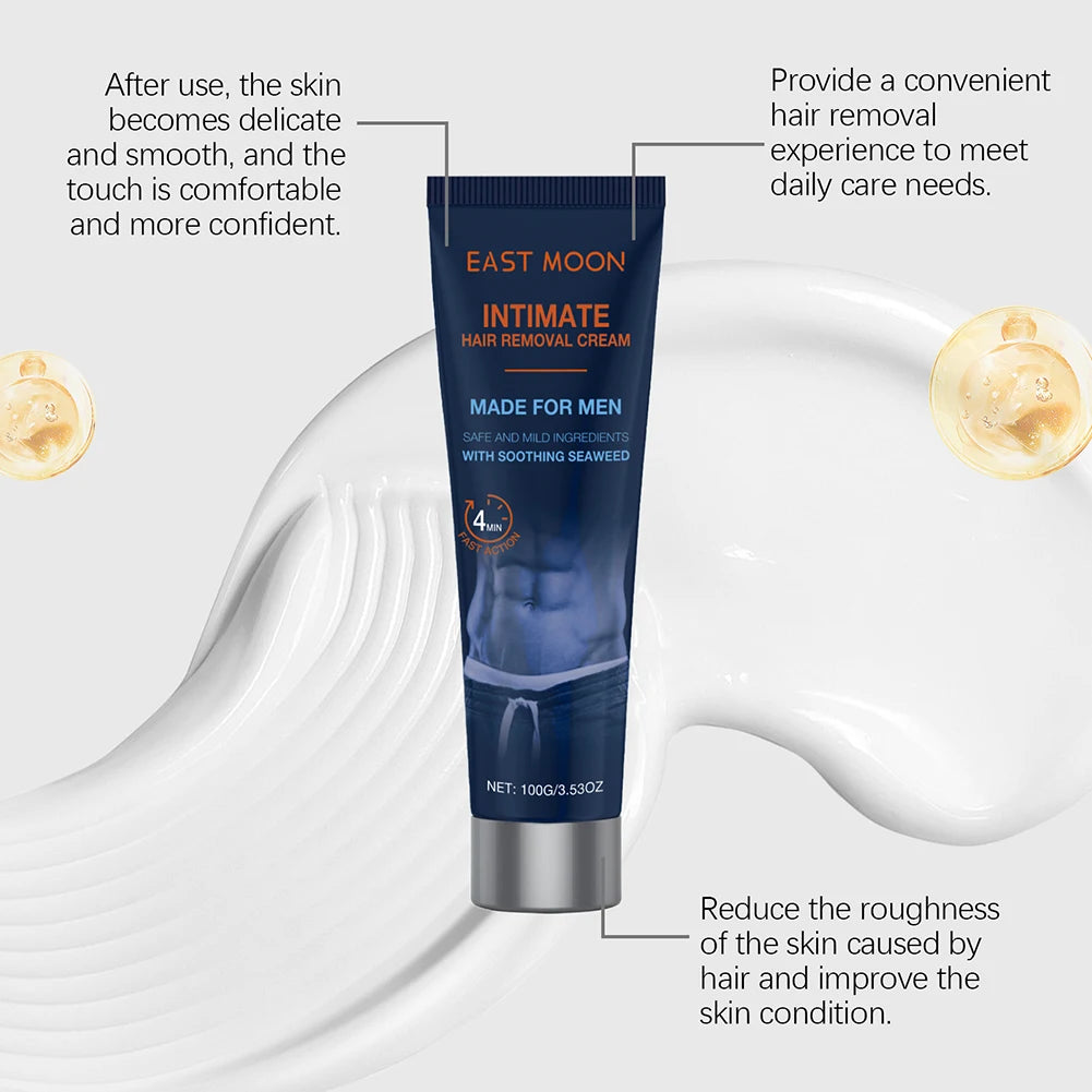 Men's Hair Removal Cream Nourishing Painless Non Irritating Growth Inhibitor Smooth Portable Body Hair Removal Lotion Skin Care