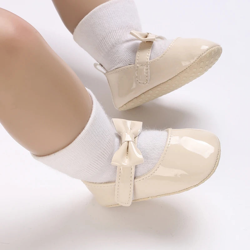 Baby Girl Shoes Bowknot Flats Soft Sole Newborn Princess Walker Sandals Formal Toddler Shoe