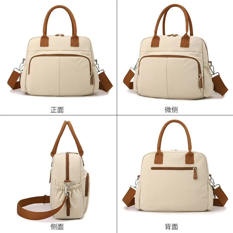 Women's Single Shoulder Bag Diaper Bags Casual Travel Nylon Crossbody Bag Lightweight Waterproof Large Capacity Shopping Handbag