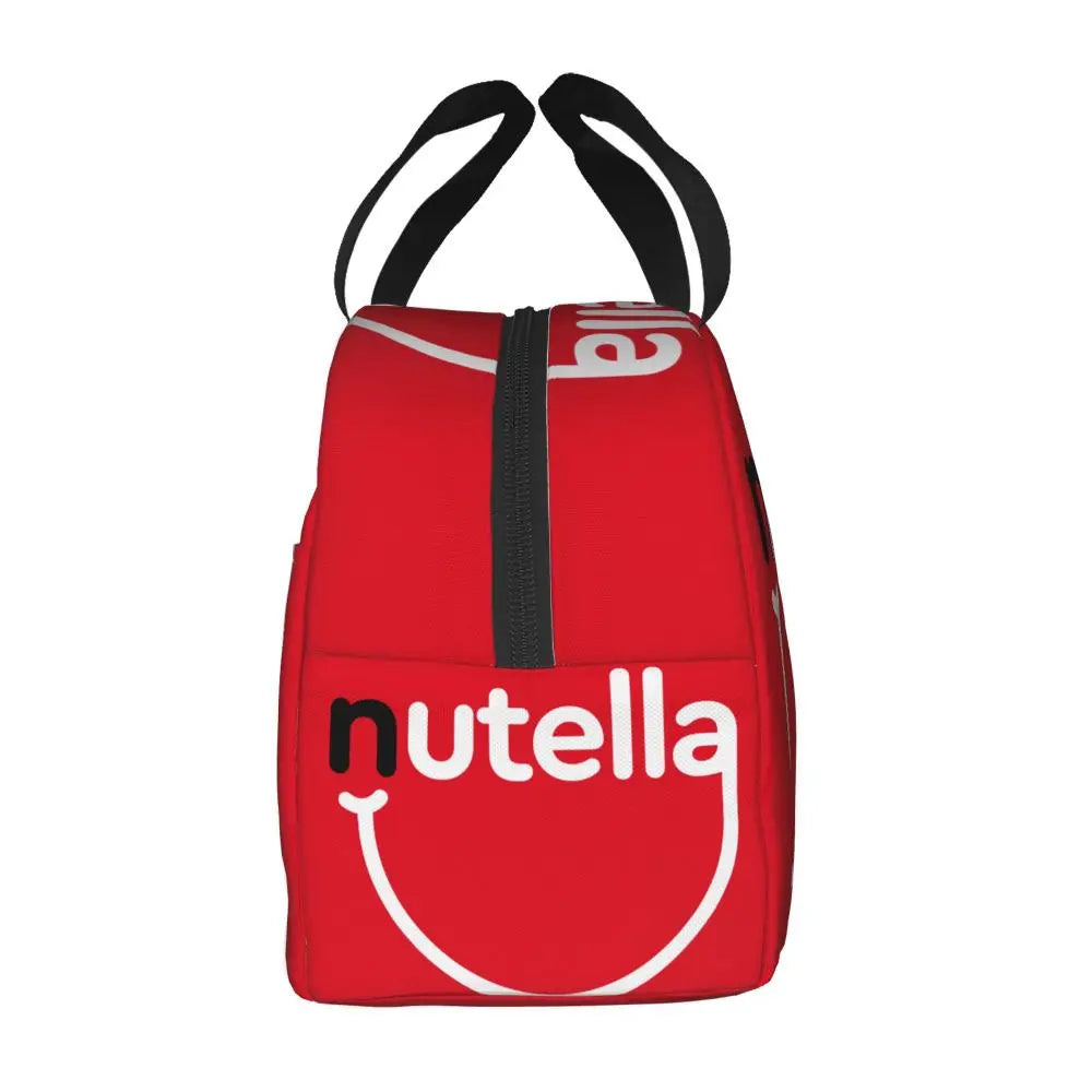 Custom Italy Nutellas Thermal Insulated Lunch Bag Women Portable Lunch Container for Outdoor Picnic Storage Food Box