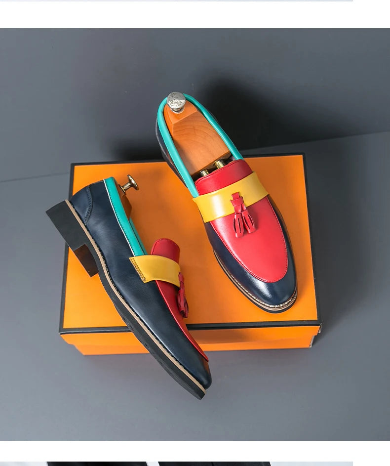 leather shoes Men's color increase thick-soled men Casual sneakers new non-slip business casual dress shoes work men's shoes