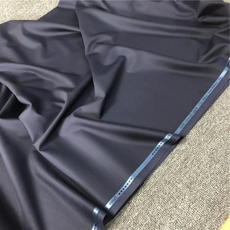 80% Suit Fabric Worsted Wool Suit Pants High Quality Men's Fabrics Classic Navy Blue Gray Black Atiku Fabric for Men By Meter