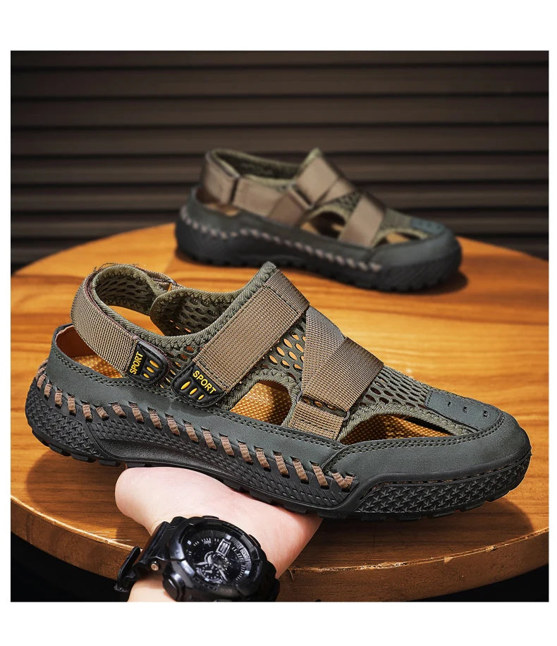 Men Summer Sandal Outdoor Casual Sandals for Men 2024 New Comfortable Trekking Hiking Sandals Beach Sandals Breathable Shoes