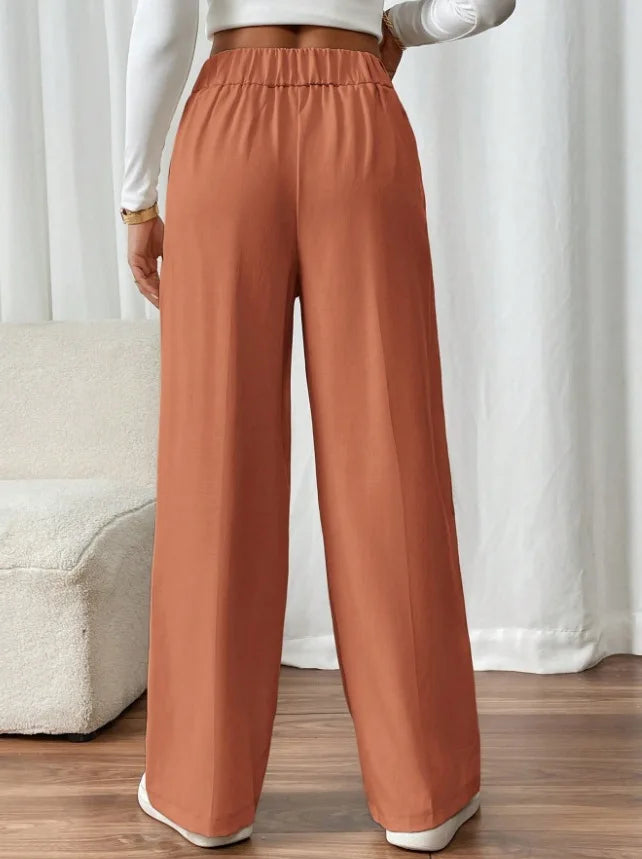 Women's Trousers Casual High-waisted Trousers Loose Temperament Versatile Office Female Straight Long Pants 2025