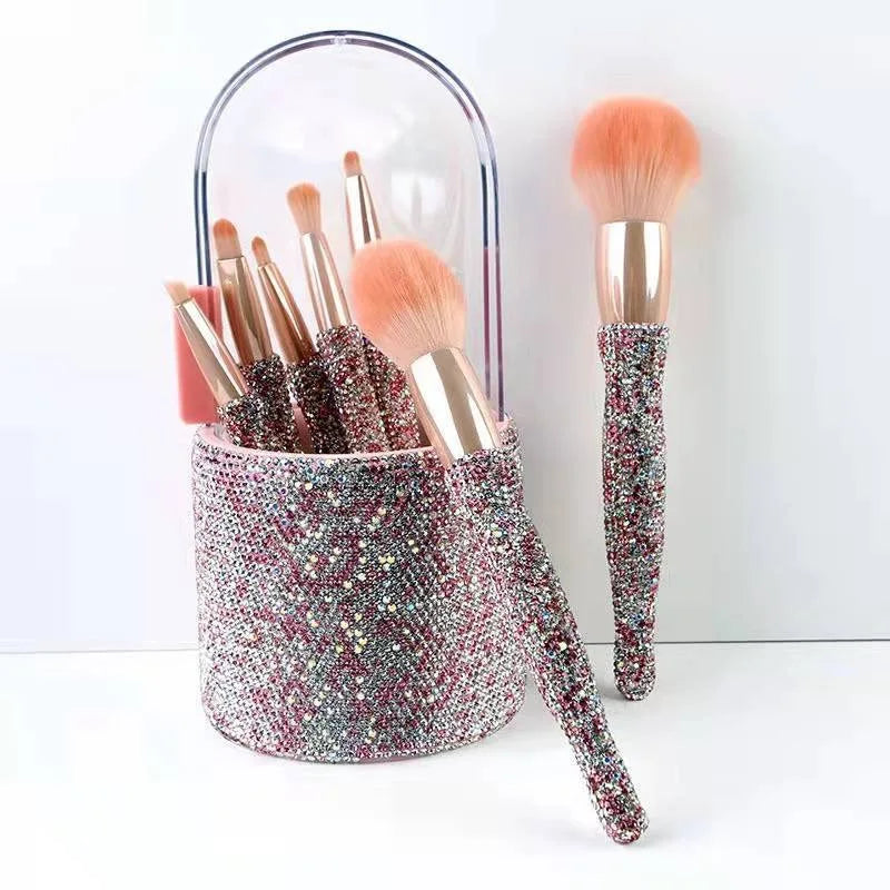 8 Piece Makeup Brush Set Synthetic Bristle Powder Concealer Eye Shadow Cosmetic Brushes Tools Kit