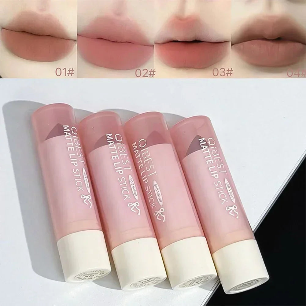 8Pcs Makeup Set Include 4pcs Velvet Nude Matte Liquid Lipstick And 1pc Face Blush Palette With Necklace Gift Cosmetics
