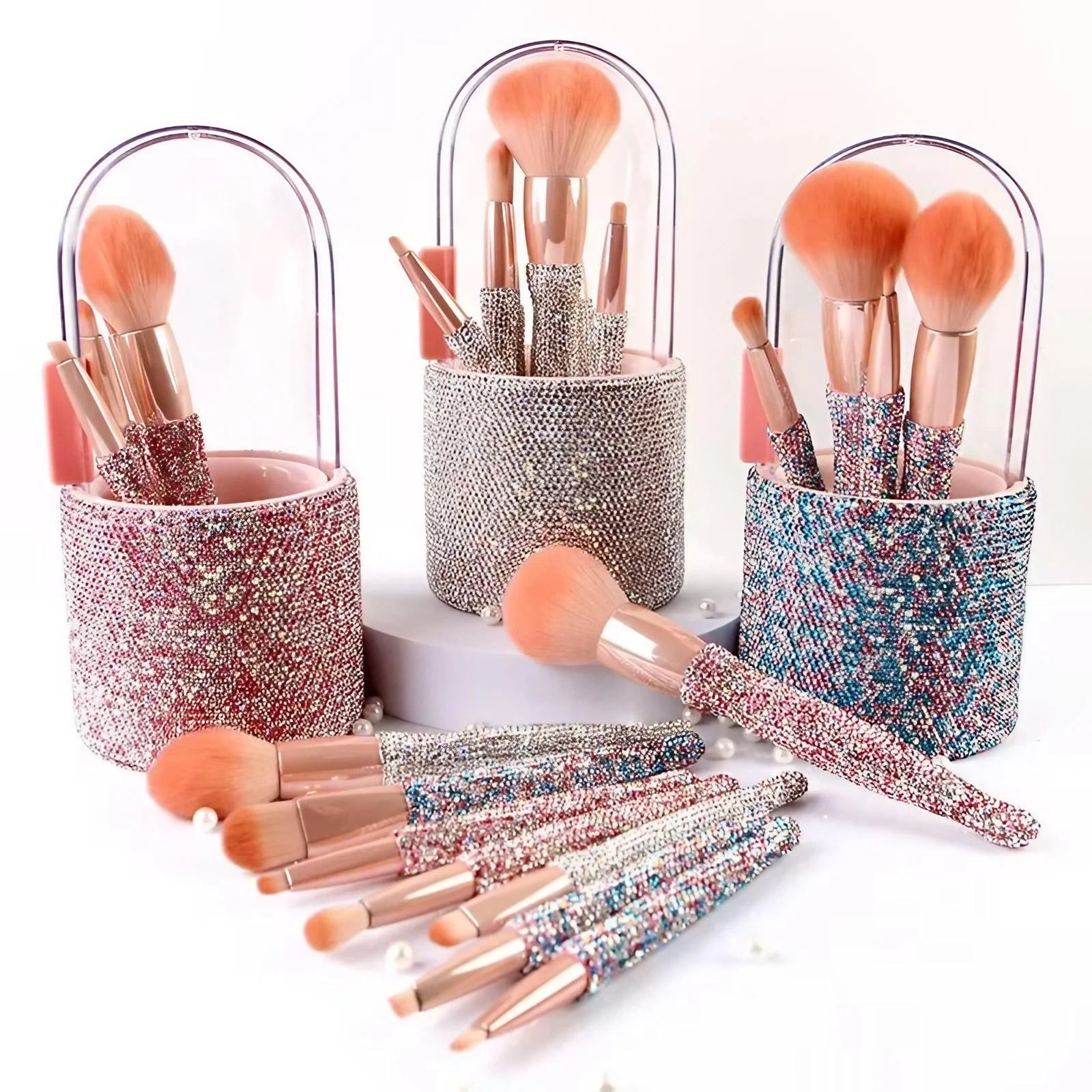 8 Piece Makeup Brush Set Synthetic Bristle Powder Concealer Eye Shadow Cosmetic Brushes Tools Kit
