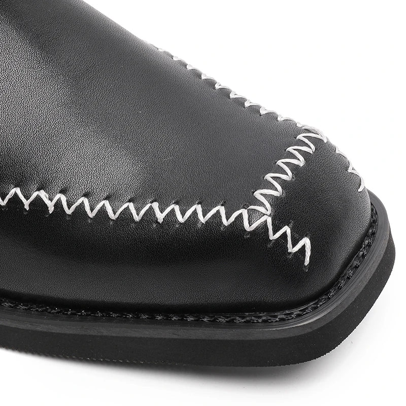 Hot Selling Men's Genuine Leather Shoes Europe America Thick Soled Wedding Shoes for Groom Fashionable Men's Business Shoes