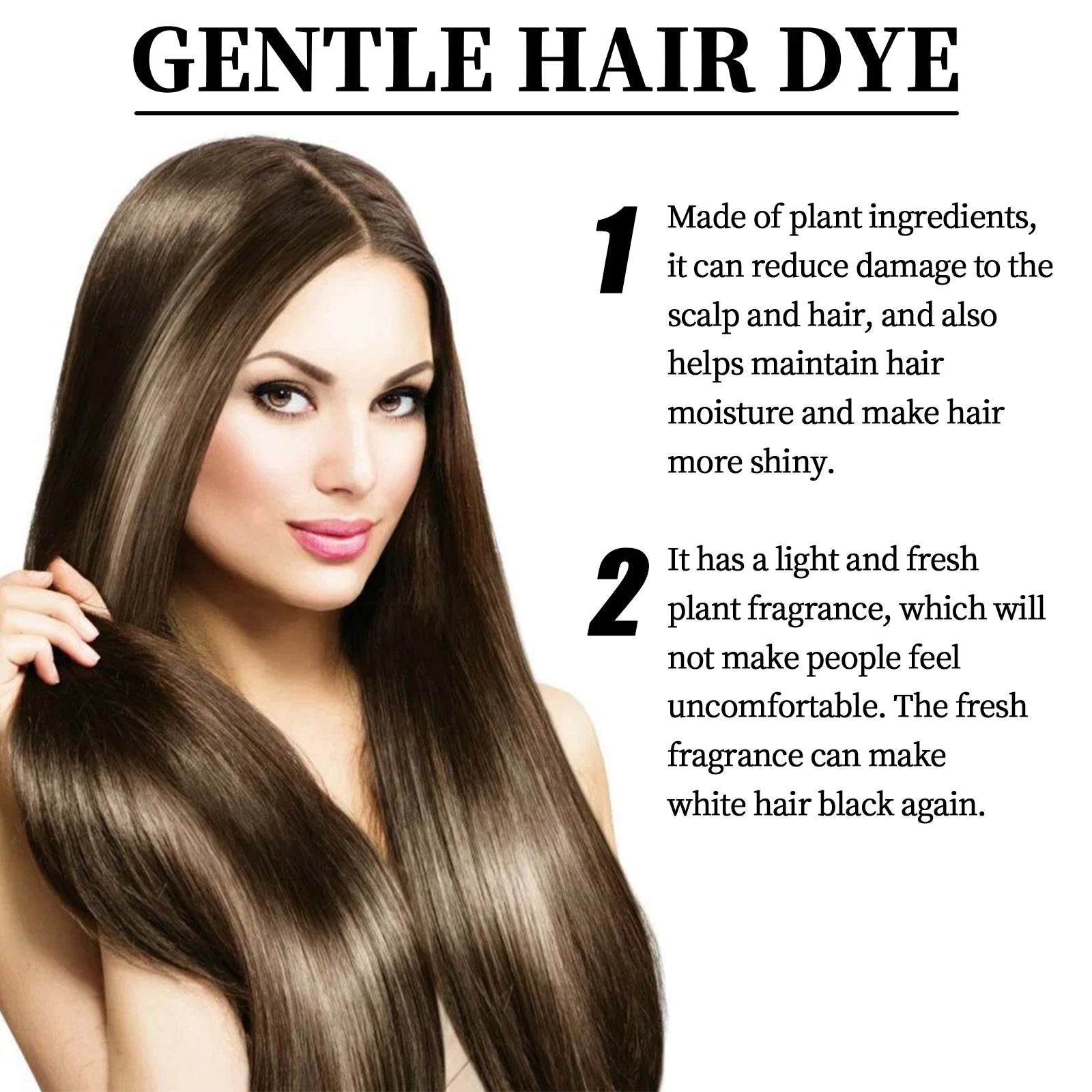 Fruit Hair Dye Cream Quick Coloring Enhance Hair Shine Nourishing Promote Hair Growth Moisturizing Black Hair Hairdressing Cream