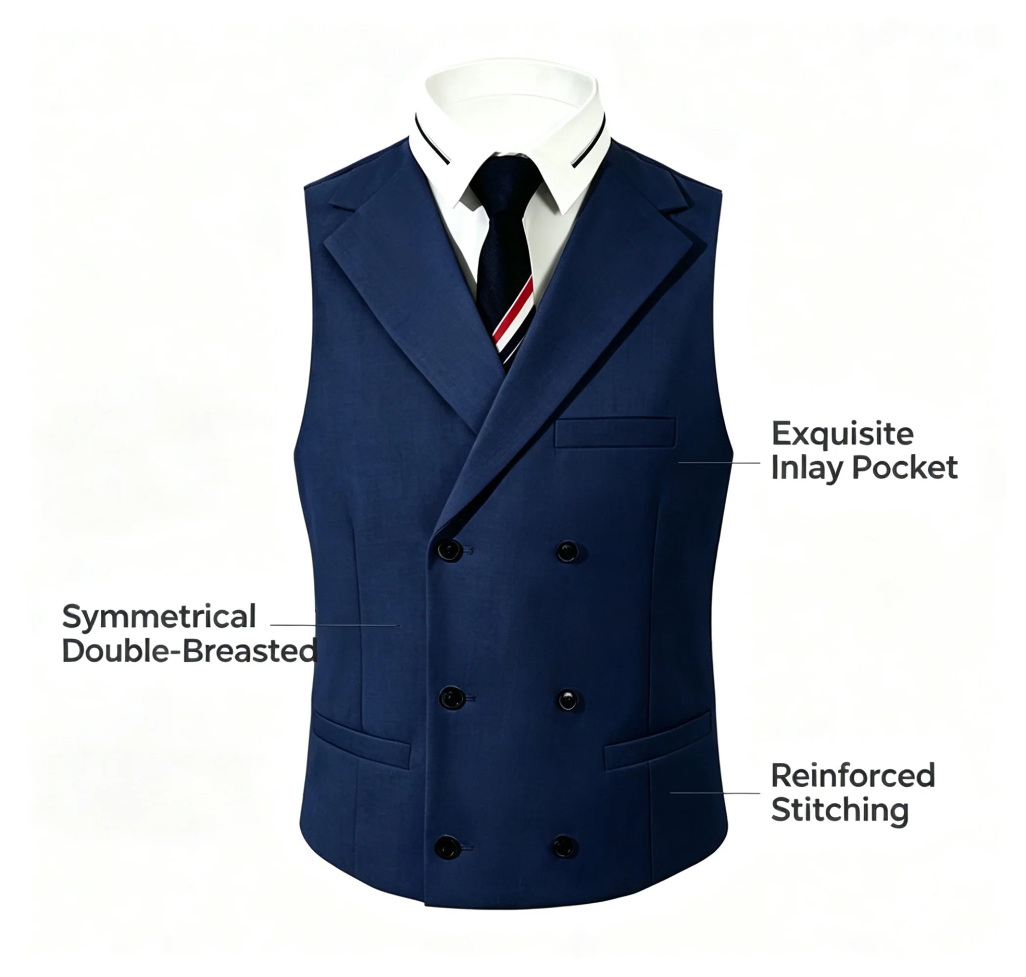 Men's 2 Piece Formal Suit Set, Casual Business Waistcoat and Pants, Wrinkle Resistant Suit Outfit