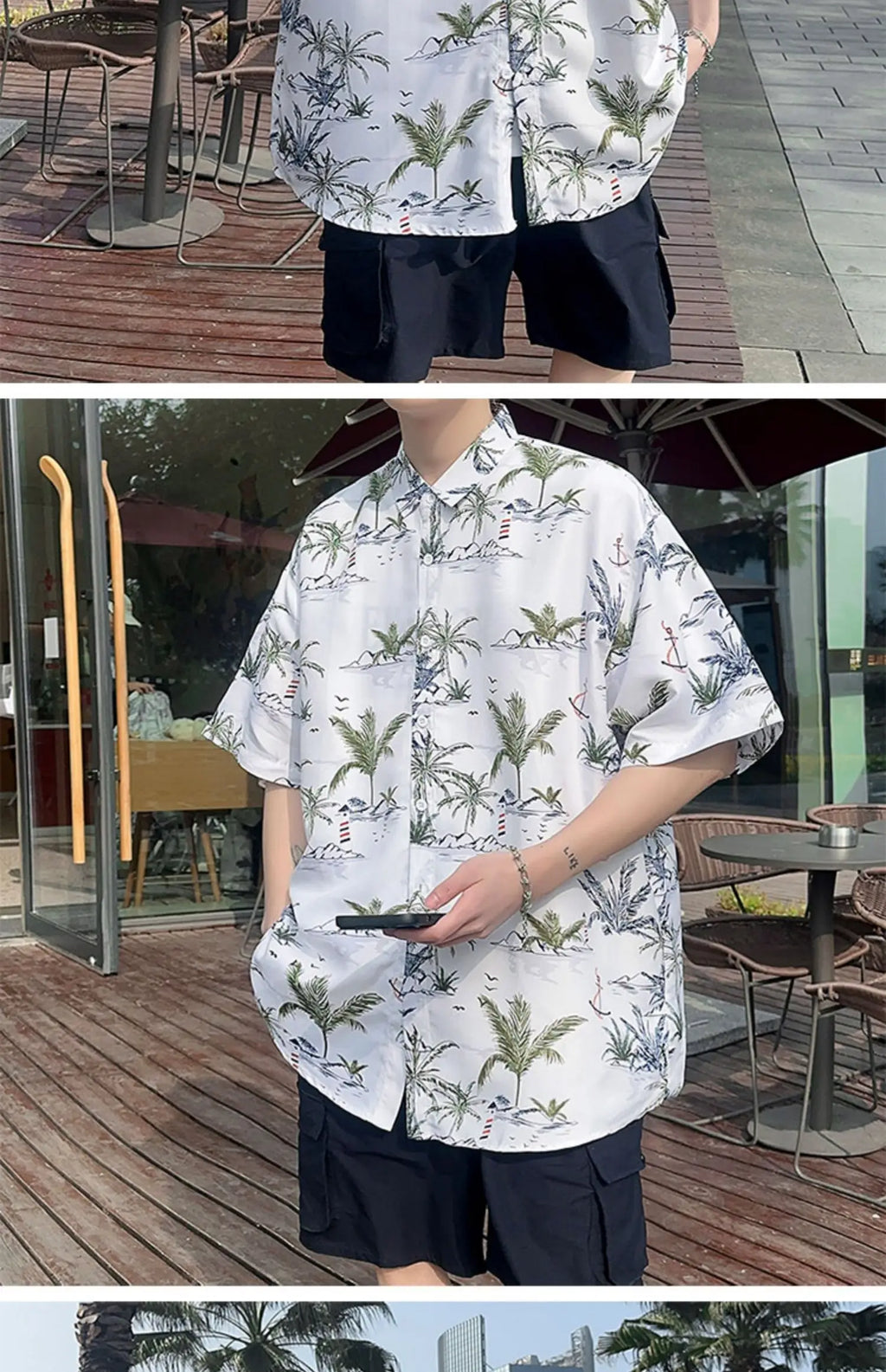 Men's Summer Floral Shirt M-XXXXXL Breathable Tropical Print Casual Beachwear 5XL plus Size Holiday Party Shirt for Hot Weather