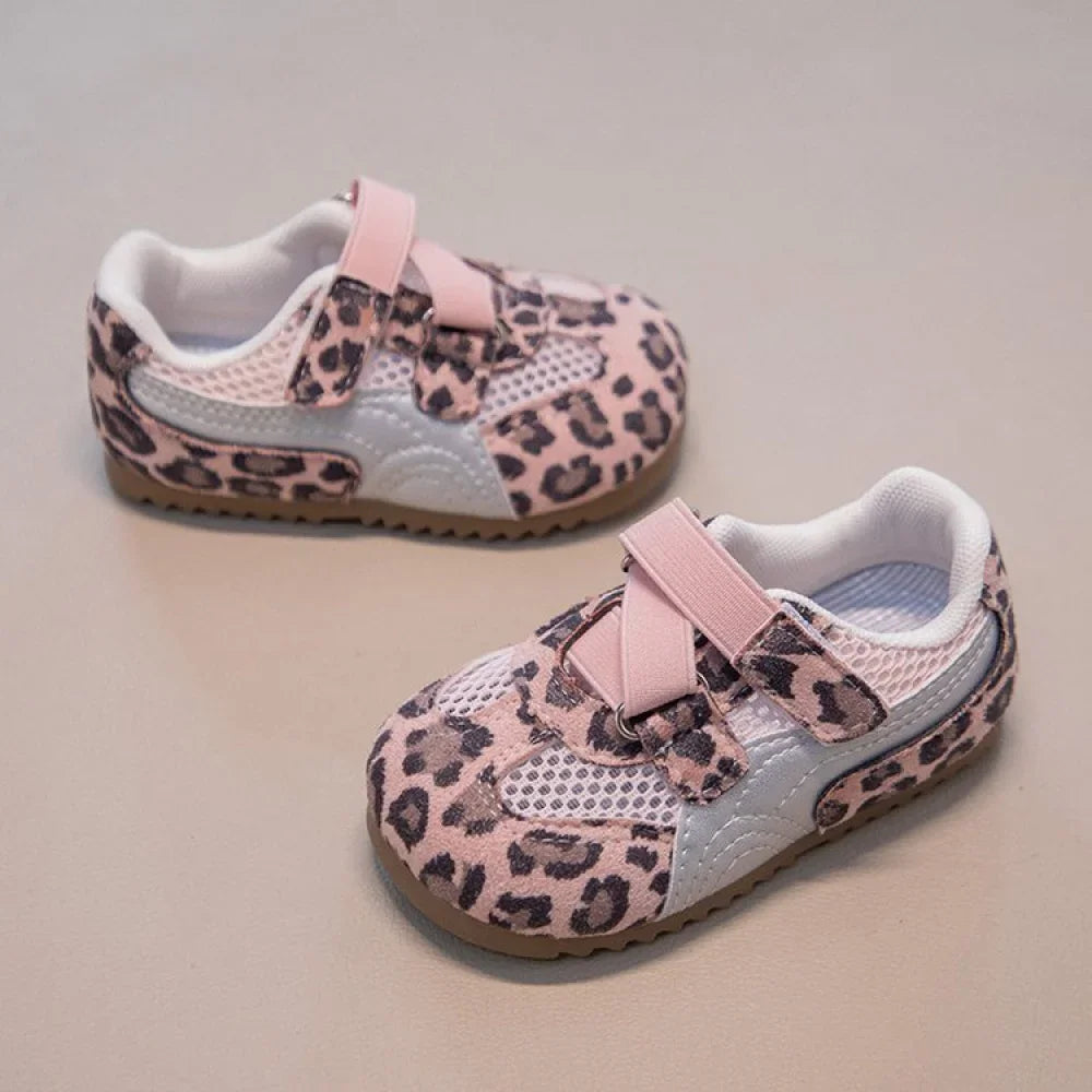 Kid's Sneakers Summer Sport Shoes For Children Mesh Breathable Leopard Boy's Girl's Running Footwear Anti-slippery Ergonomics