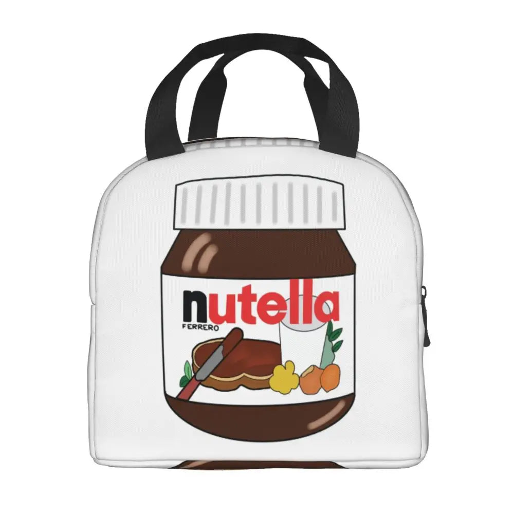 Custom Italy Nutellas Thermal Insulated Lunch Bag Women Portable Lunch Container for Outdoor Picnic Storage Food Box