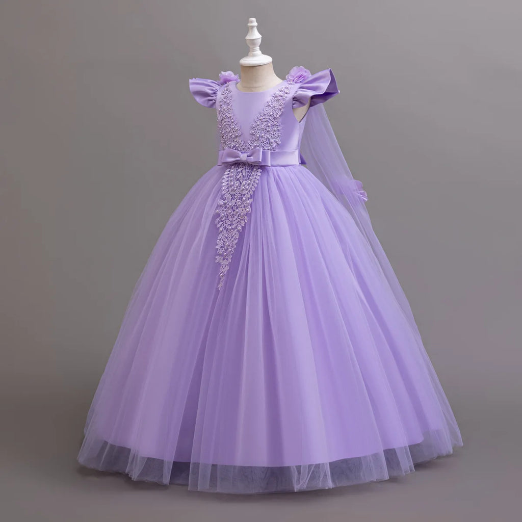 4-12 years old Dress up dance party girl dress tulle girl wedding dress elegant girl party dress kids Christmas dress